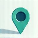 Map pin icon pointing to location