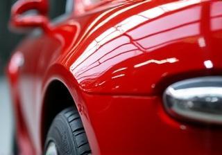 Car being polished to a high shine